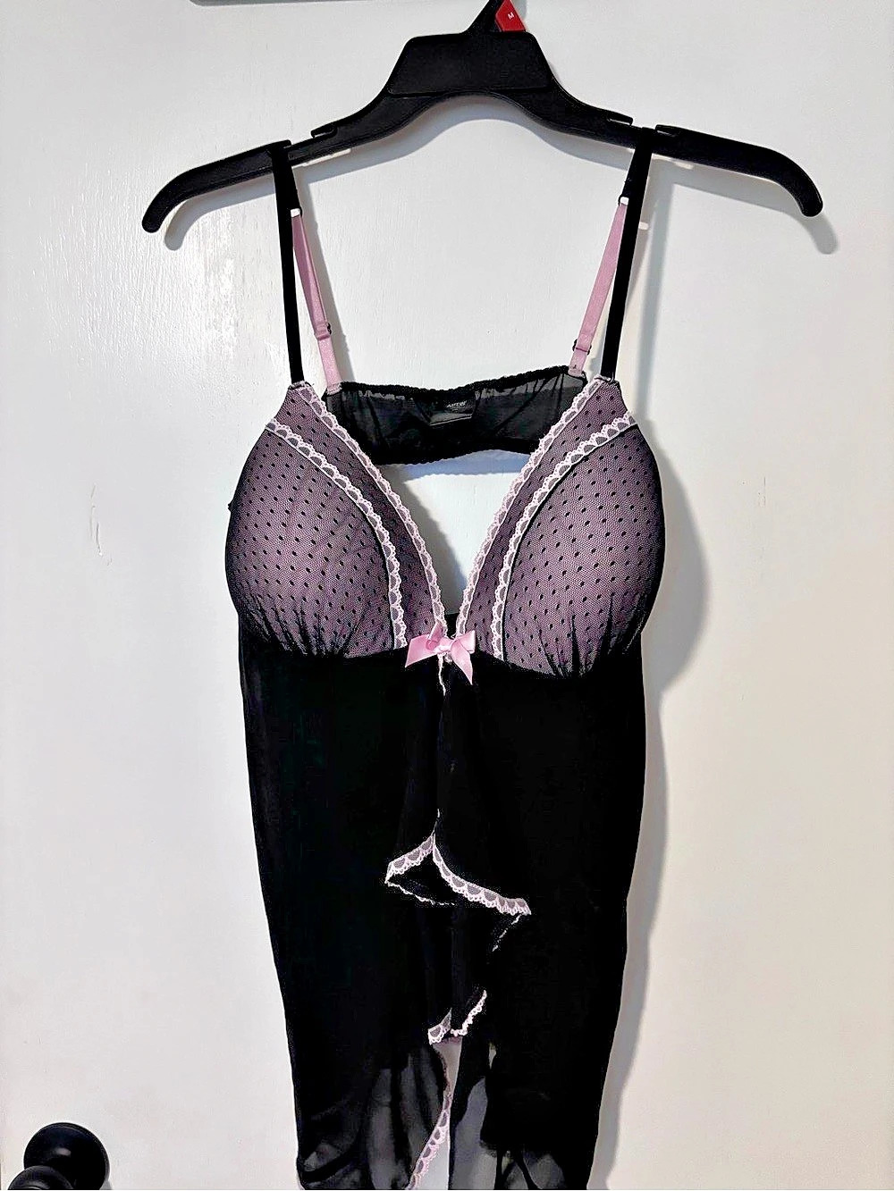 Apt 9 Sheer Chemise in Black & Pink Size XL